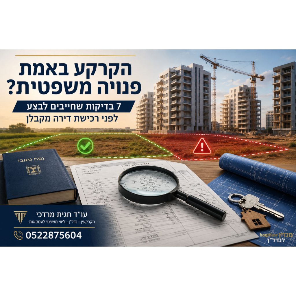 בדיקת קרקע לפני רכישת דירה מקבלן – נסח טאבו, זכויות בקרקע, היתר בנייה ובדיקות משפטיות לפני