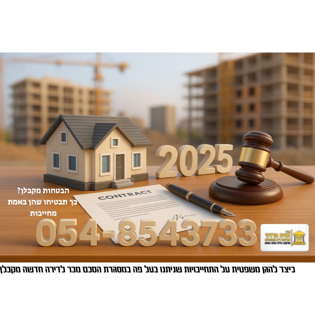 בית מוקטן, חוזה חתום, פטיש שיפוטי ושנה 2025 – המחשה משפטית לחשיבות התחייבויות קבלן ברכישת דירה חדשה