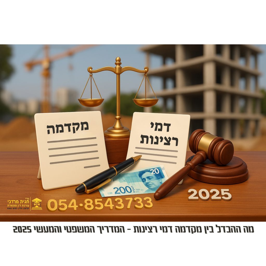 בדיקת דמי רצינות ומקדמה ברכישת דירה – מדריך משפטי ומעשי 2025 באתר hagitlaw.com