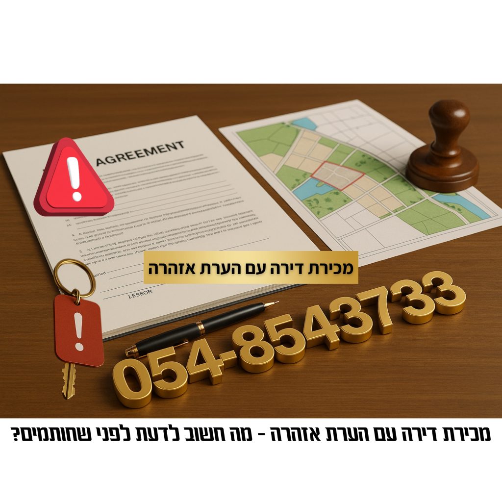 מכירת דירה עם הערת אזהרה – מדריך משפטי מלא לרוכשים ולמוכרים ב־2025