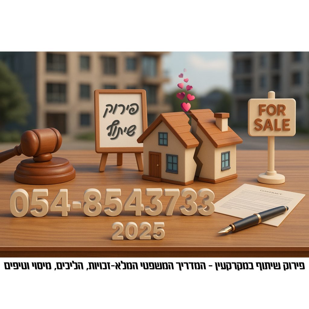 פירוק שיתוף במקרקעין – המדריך המשפטי המלא לזכויות, תהליכים, מיסוי וטיפים לשנת 2025
