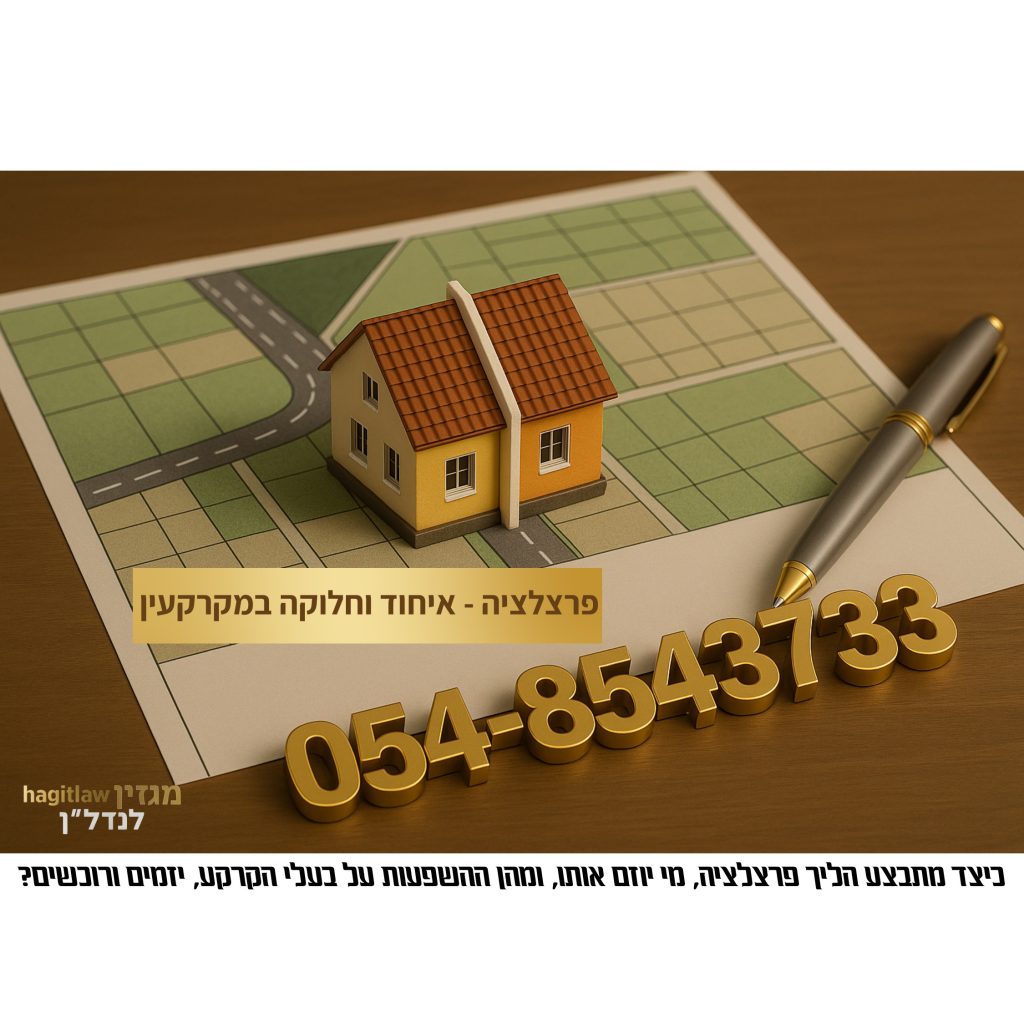 פרצלציה – איחוד וחלוקה במקרקעין | מדריך משפטי לבעלי קרקע ויזמים
