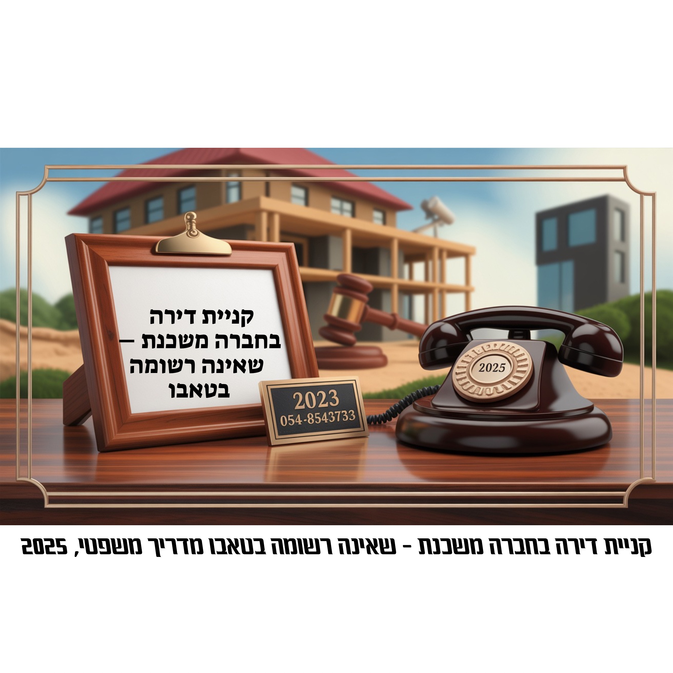 קניית דירה בחברה משכנת ללא טאבו