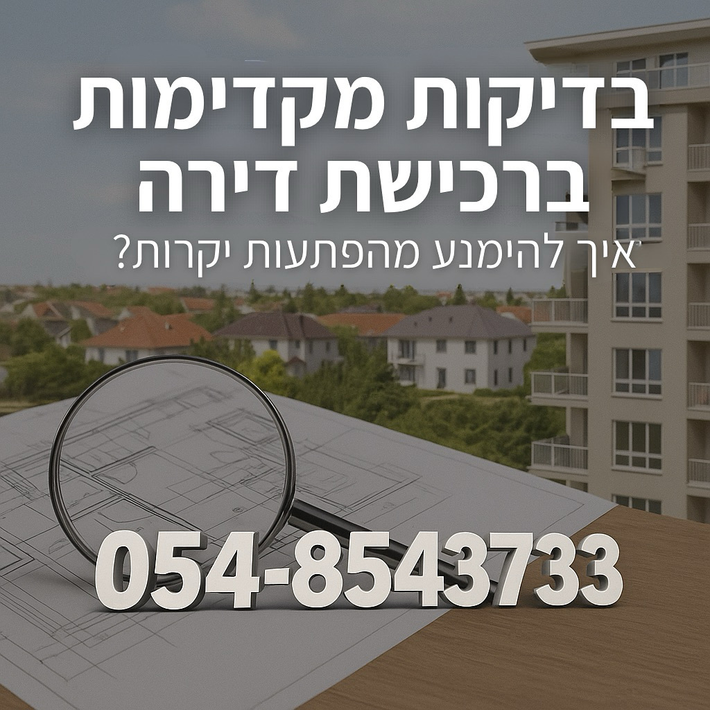 בדיקות מקדימות ברכישת דירה