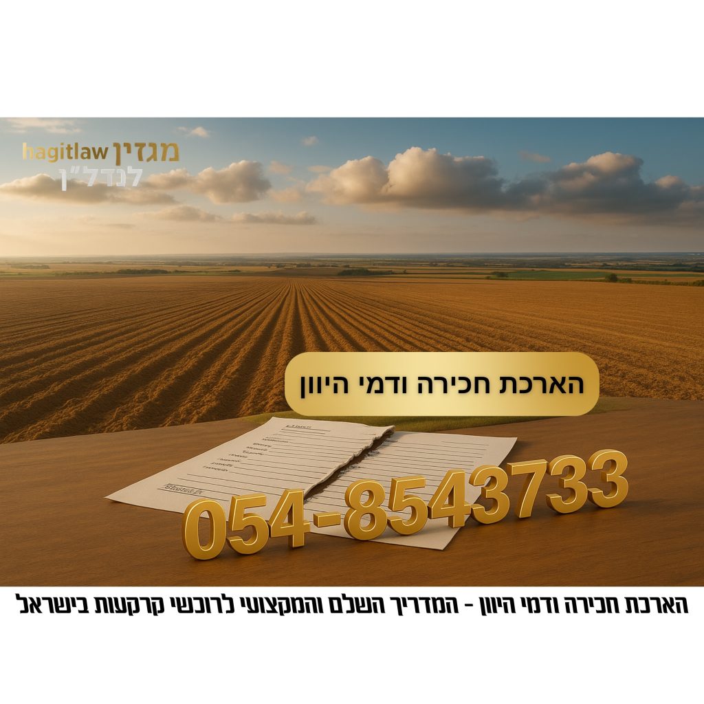 הארכת חכירה ודמי היוון – מדריך משפטי מקיף לרוכשי קרקעות בישראל
