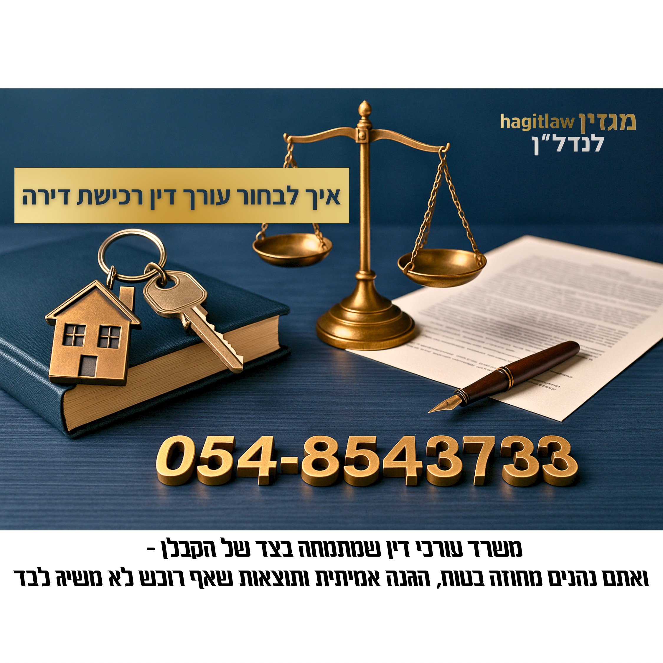 עורך דין רכישת דירה שמכיר גם את הצד של הקבלן — יודע לזהות סעיפים בעייתיים ולבנות לכם הגנה משפטית מקסימלית