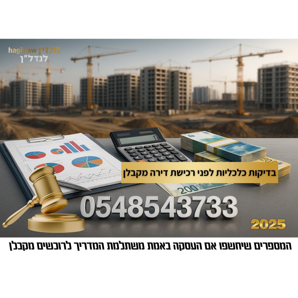 בדיקות כלכליות לפני רכישת דירה מקבלן – גרפים, מחשבון, כסף מזומן ואתר בנייה ברקע