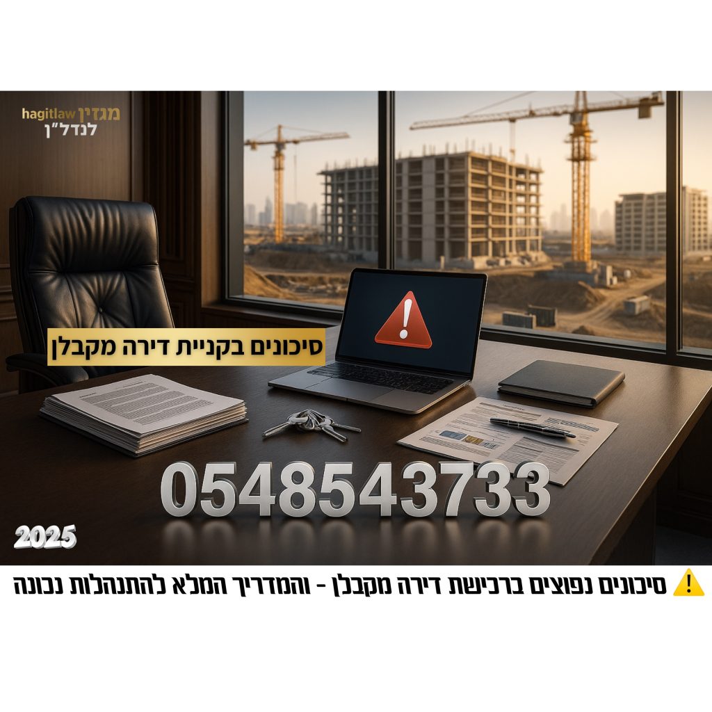 סיכונים ברכישת דירה מקבלן – התראה משפטית, בדיקות מקדימות ואתרי בנייה ברקע