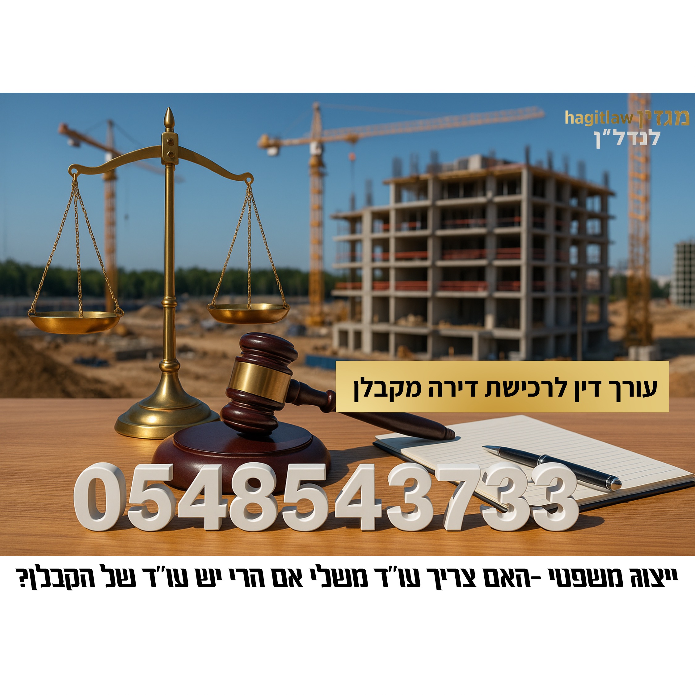 עורך דין לרכישת דירה מקבלן – המדריך המלא