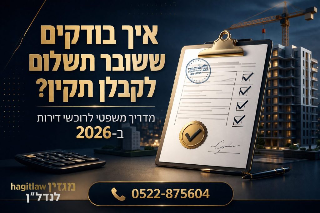 שובר תשלום לקבלן תקין