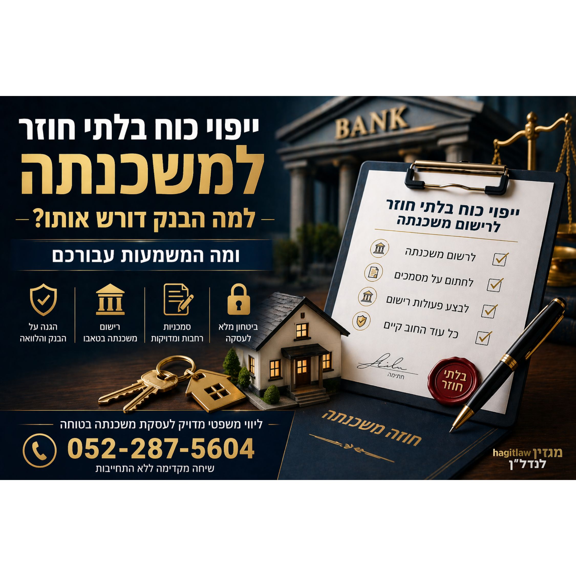 ייפוי כוח בלתי חוזר למשכנתה