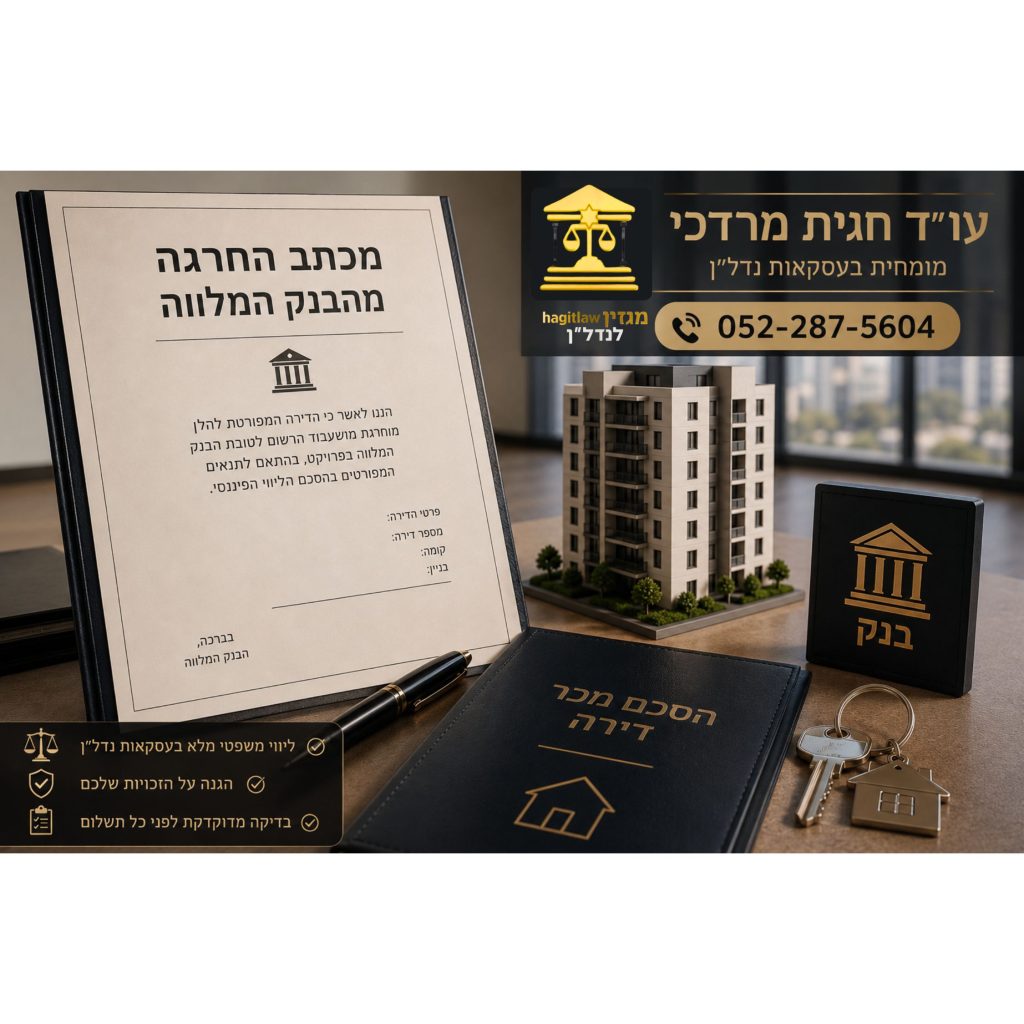 מכתב החרגה מהבנק המלווה בפרויקט דירה מקבלן עם ליווי בנקאי