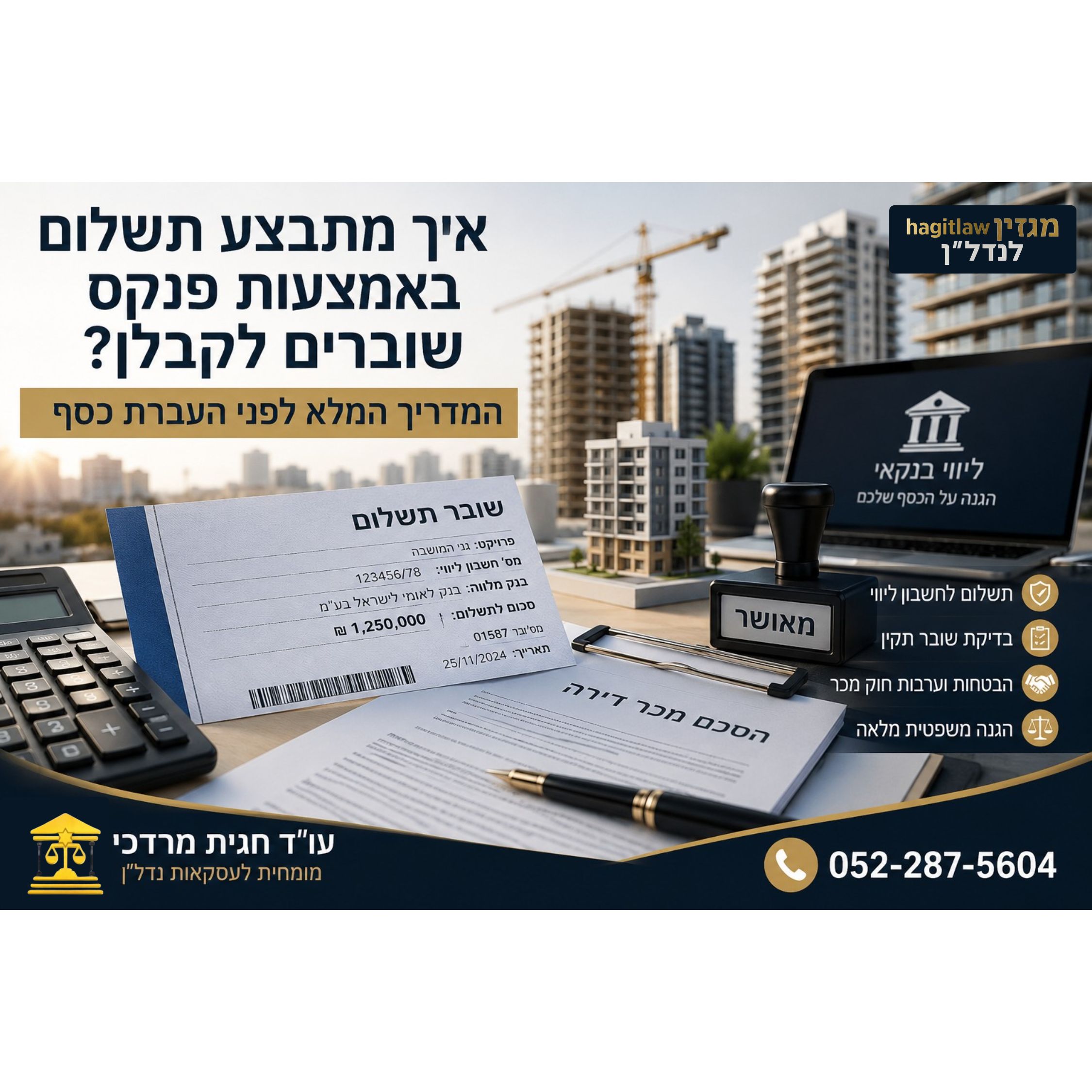 איך מתבצע תשלום באמצעות פנקס שוברים לקבלן? המדריך שחייבים לקרוא לפני העברת כסף