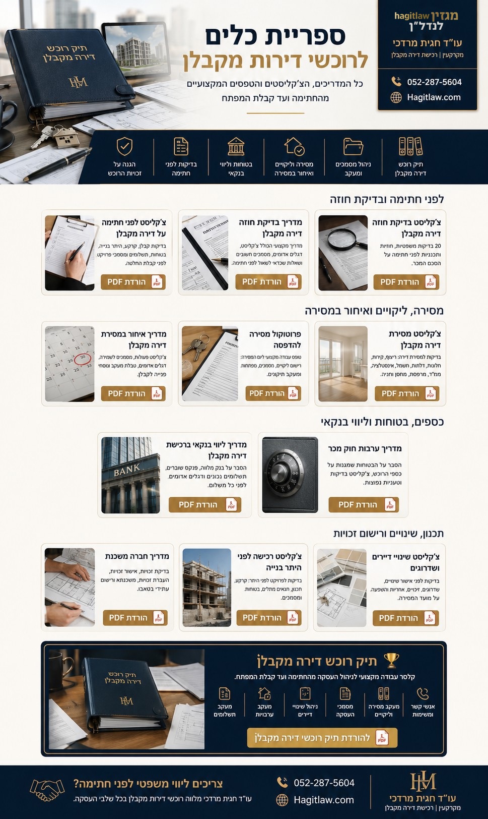ספריית כלים לרוכשי דירות מקבלן – מדריכים, צ׳קליסטים וטפסים מקצועיים להורדה