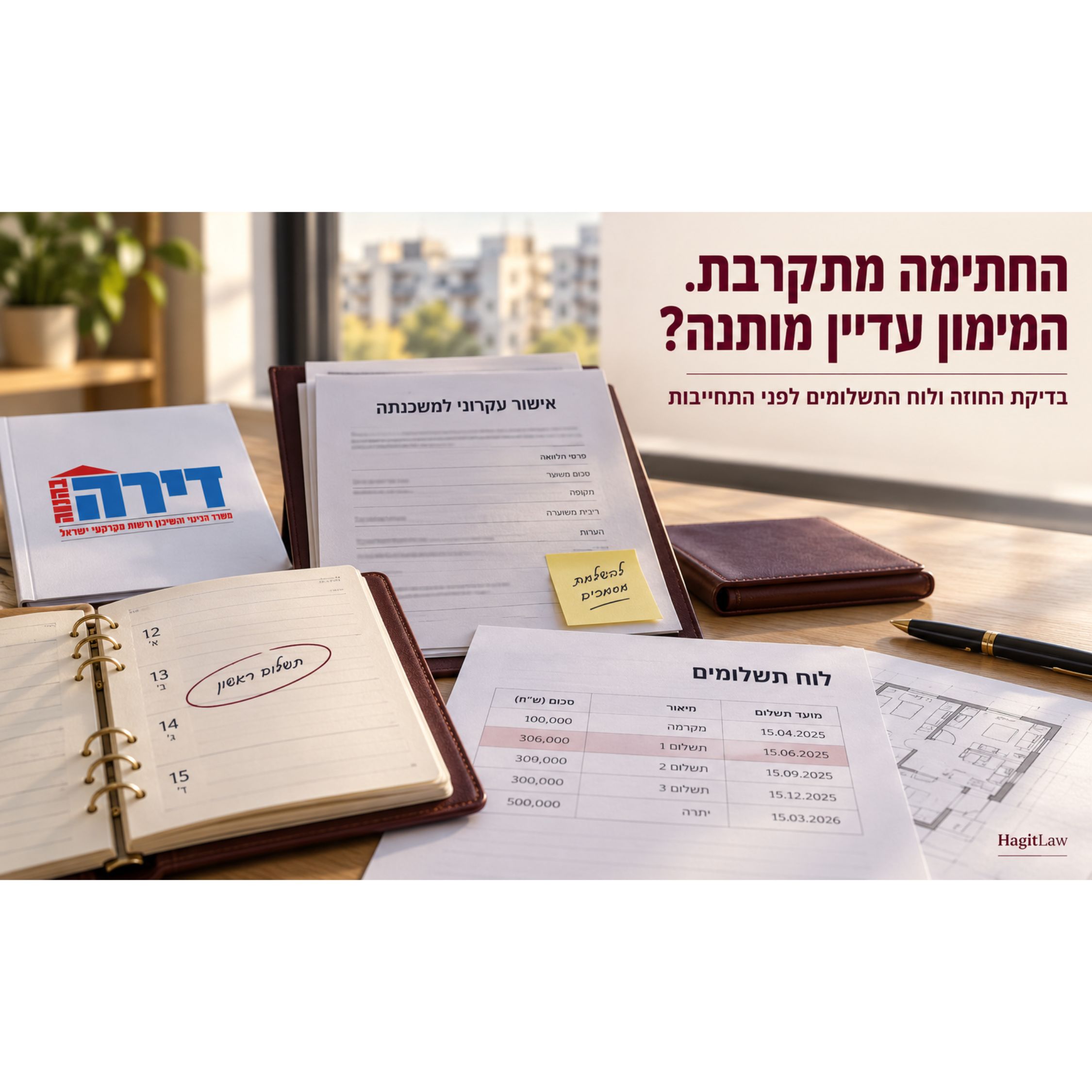 זכיתם בדירה בהנחה והמימון עדיין לא סגור-מה לבדוק לפני בחירת הדירה וחתימת החוזה?