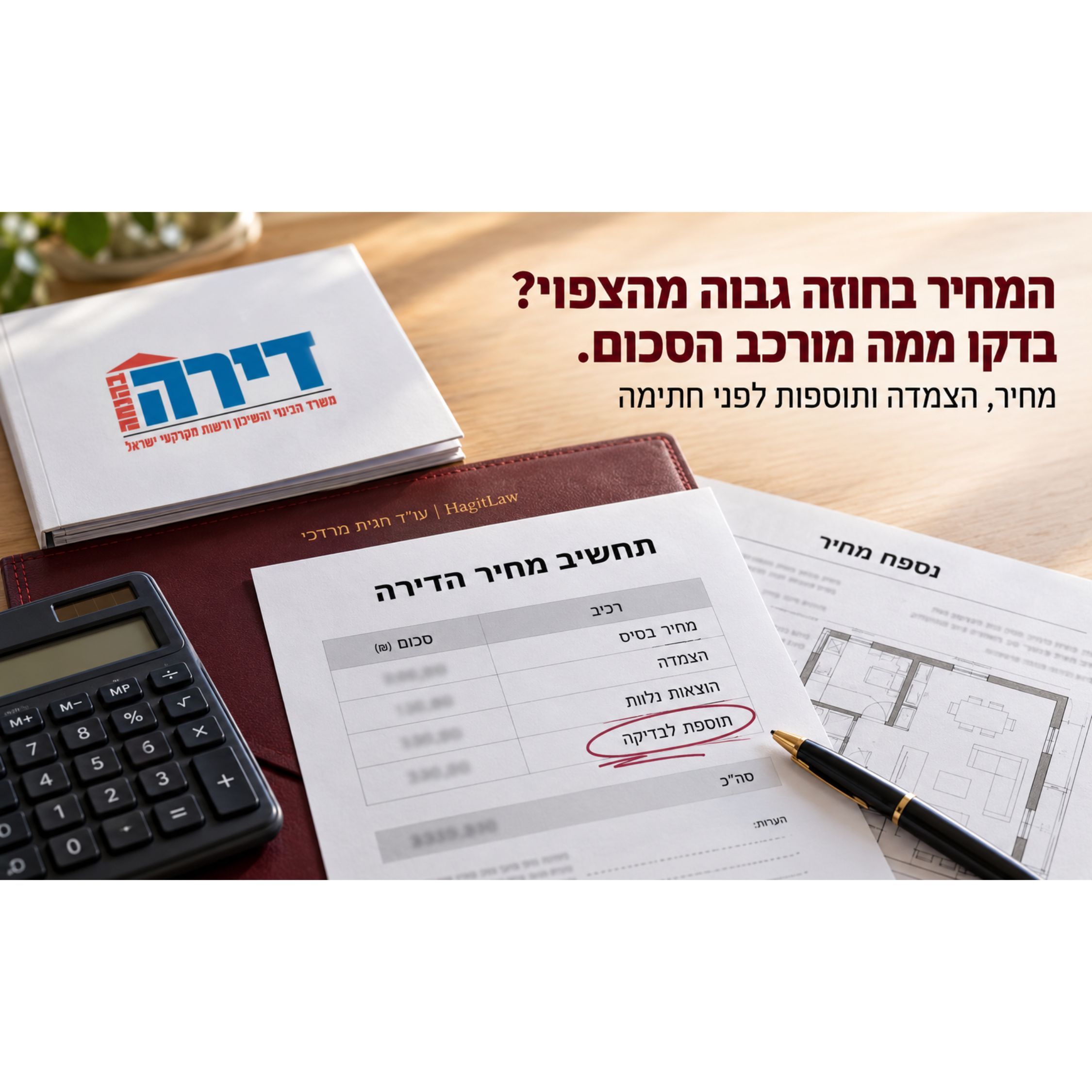 מחיר הדירה במחיר למשתכן ובדירה בהנחה- מה לבדוק בתחשיב, בהצמדה ובתוספות לפני חתימה?